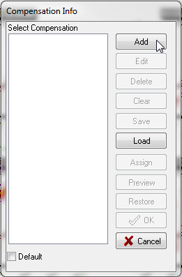 图T8.13  Compensation Info Dialog (补偿信息对话框)